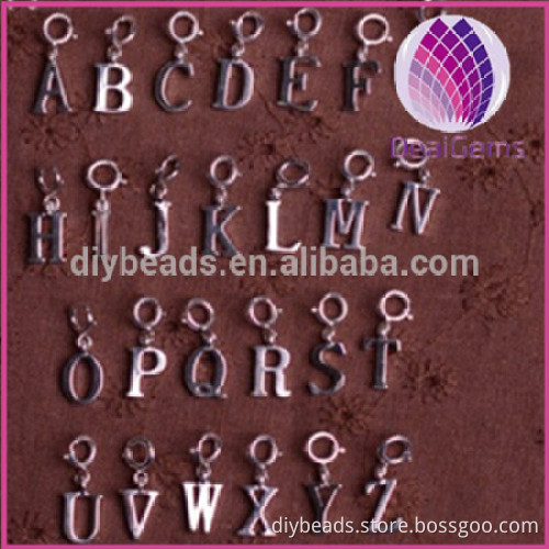 christmas gift 925 sterling silver english letter pendent&charm